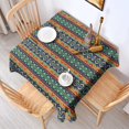 thumbnail image 2 of Colorful Geometric Striped Pattern Square Tablecloth,Waterproof Square Table Cover,Wipeable Spillproof Washable Table Cover for Home Kitchen Party Decor 60"x60"(152x152cm), 2 of 6