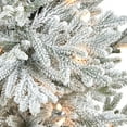 thumbnail image 4 of Nearly Natural 45in. Flocked Fraser Fir Artificial Christmas Tree with 200 Warm White Lights and 481 Bendable Branches in Gray Planter with Stand, 4 of 6