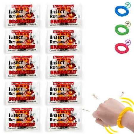 10 Anti Mosquito Insect Bug Bracelet Long Lasting Repellent Repeller Wrist