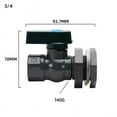 thumbnail image 1 of GLFILL 1 Set Garden Tap Hose Adapter 3/4 Inch PVC Rainwater Container Valve With Bulkhead Screw Connection For Aquariums/pool/garden A, 1 of 9