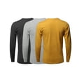thumbnail image 2 of FashionOutfit Men's Causal Solid Basic 100% Ring Spun Cotton Long Sleeve T-shirt, 2 of 4