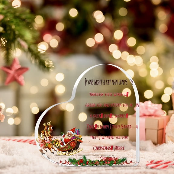 Loespoir Acrylic Standing Ornament, Ornament Crafts Stand for Christmas Gifts, Decorative Stand for Display and Decor, Clear Design, Ideal for Shelves and Tables(B)