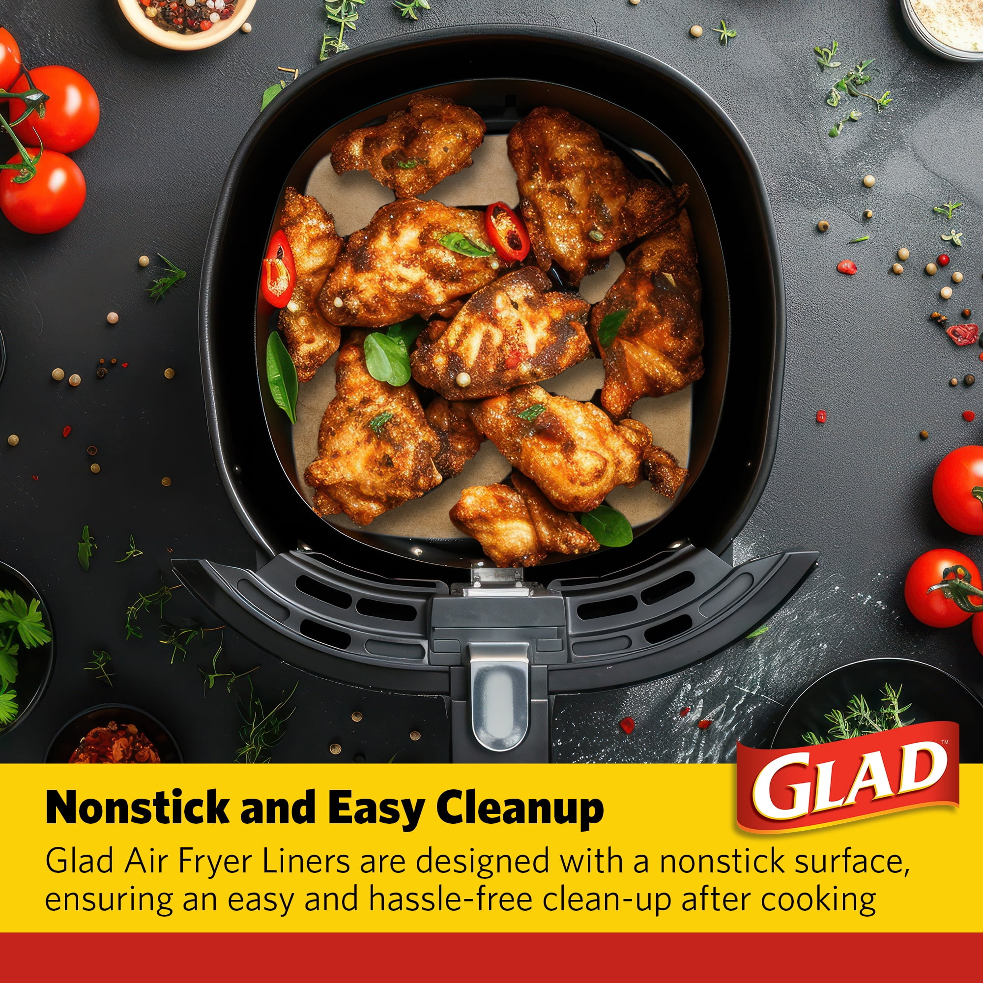 Glad Air Fryer Liner 9" x 9" 100 CT