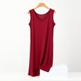 thumbnail image 5 of Soft Pajama New Plus Size Tank Dresses for Women Summer Casual Sleeveless Nightgowns Sleepshirts Soft Comfy Sleepwear Nightdress Wine 4XL, 5 of 6
