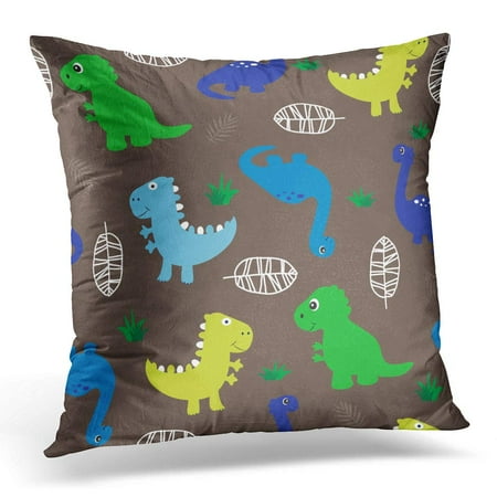 Monster Pillow - ECCOT Monster with Dinosaur Cute Cartoon Adorable Pillowcase Pillow Cover Cushion Case 16x16 inch