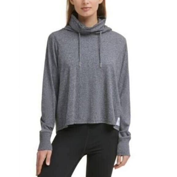 Calvin Klein Womens Performance face-Cover Hoodie gray Size XL MSRP $50