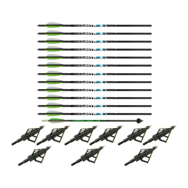 Killer Instinct Crossbows 12Pack Hypr Lite 20 inch Crossbow Bolts with Broadheads