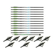 Killer Instinct Crossbows 12-Pack Hypr Lite 20 inch Crossbow Bolts with Broadheads