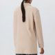 thumbnail image 4 of Abrigo de lana elegante de invierno para mujer, chaqueta informal sin capucha y de manga larga, abrigo de lana de longitud media, chaqueta con bolsillos, blusa para mujer, 4 of 7
