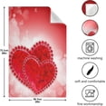 thumbnail image 5 of Two Red Diamonds Hearts Dish Towels 4 Pack, Happy Valentines Day Washable Tea Towels Dishcloths Lint-Free 18x28 Inch Fast Drying for Home Kitchen Clean, 5 of 7