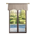 thumbnail image 2 of Martha Stewart Lucca Velvet Scallop Single Valance, 50"W x 18"L, Linen, Indoor, Polyester, Adult, 2 of 11