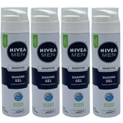 4 Pack - NIVEA FOR MEN Sensitive, Shaving Gel 7 oz