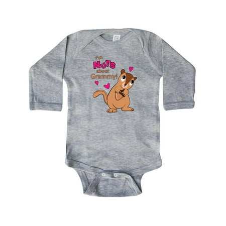 

Inktastic I m Nuts About Grammy Gift Baby Boy or Baby Girl Long Sleeve Bodysuit