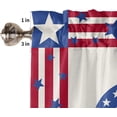 thumbnail image 5 of Kitchen Curtain Valance, 4th of July Love Heart Rod Pocket Tier Curtain, Red Stripes Star Independence Day Short Half Window Treatments for Living Room Bedroom, 54 x 18 Inch, 1 Panel, 5 of 6