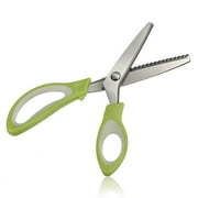 BSHAPPLUS Pinking Shears, 9.5" Zig Zag Scissors, Pinking Shears for Fabric, Decorative Edge Scissors, Pinking Scissors, Scissors with Designs, Jagged Edge Scissors, Sewing Pinking Shears