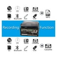 thumbnail image 4 of 3 Speed Vinyl Record Player Vintage Turntable Bluetooth-compatible CD Cassette Player Speaker AM/FM Radio USB Recorder, 4 of 8