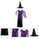thumbnail image 3 of 1 set Kids Halloween Theme Cosplay Trajes de bruja con sombrero Vestido para niños, 3 of 5