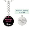 thumbnail image 2 of Dog Mom Keyring Rafeiro Do Alentejo Mama Circle Keychain Stainless Steel or 18k Gold, 2 of 12