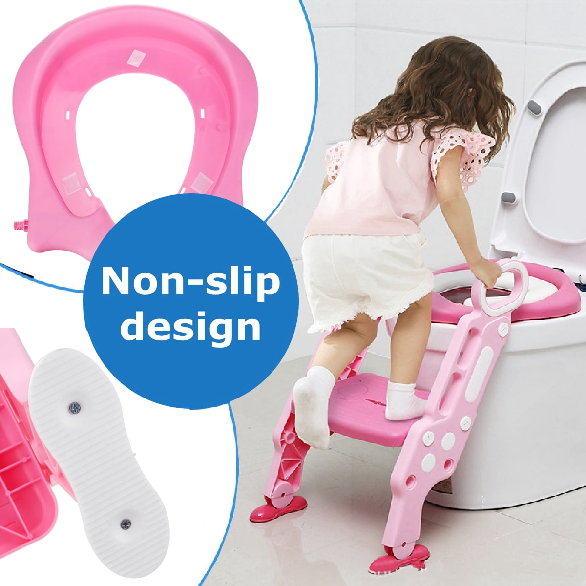 NonSlip Kids Toile,Toddlers Potty Seats,Auxiliary Baby Toilet,Folding