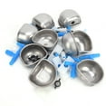 thumbnail image 1 of Juego de cuencos de agua para conejos de acero inoxidable, 10 juegos, accesorios de alimentación para zorros y martas, 1 of 10