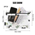 thumbnail image 3 of 2 Pack Flip Folders with Clear PVC Window Binder Pouches 3-Ring Binder Organizer for Office & Home Green and Black Bows, 3 of 6