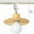 thumbnail image 6 of FSLiving Dimmable Remote Control Track Pendant Lights Single Circuit H-Type Adjustable Angle E26 Base Wood Lampshade Track Lighting Fixtures for Art Background Wall Office Store Home Decor - 1 Light, 6 of 10