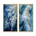 thumbnail image 2 of Designart "Arctic Glacier Aerial Cloudscape View II" Glacier Framed Wall Art Set Of 2 - Country Blue Framed Wall Art Set Of 2, 2 of 6