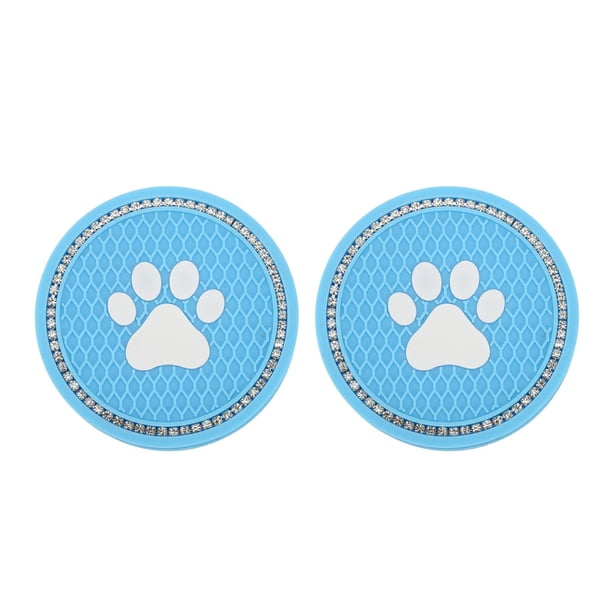 2 unids Universal Bling cup gss Coaster, Rhinestone Accesorios para autos de Rhinestone 2.75 pulgadas Soporte de taza s Insertar Mattenaufge Set, Azul cro perfecl Bling Car Bebida Coaster