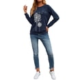 thumbnail image 4 of ZXSXSY Womens Dandelion Sweatshirts Casual Crewneck Pullover Tops Long Sleeve Graphic Tee Shirts, 4 of 9