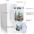thumbnail image 4 of Hunting Tumbler 40 oz Tumbler with Handle and Straw Lid Leak Proof | Deer Hunting Gifts for Men Hunters Father''s Day Birthday Gifts for Men Dad Husband | Stainless Steel Cup Dishwasher Safe, 4 of 5