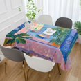 thumbnail image 2 of Yayeee Tablecloths 54" x 54" Rectangle Wrinkle Resistant Party Table Cover, Purple Window, 2 of 8