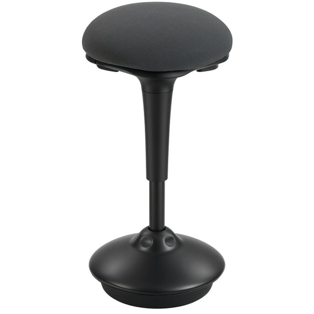 HOMCOM Adjustable Active Standing Stool with Rocking Motion, Dark Grey