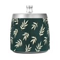 thumbnail image 7 of Yayeee Ashtray with Lid for Cigarette Smokeless Stainless Steel Home Ash Holder, Beige Leaves, 7 of 7