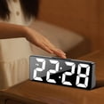 thumbnail image 3 of Digital LED Alarm Clock Mirror USB Battery Dual Power 2 Levels Adjustable Brightness Desk Clock for Office Travel, 3 of 8