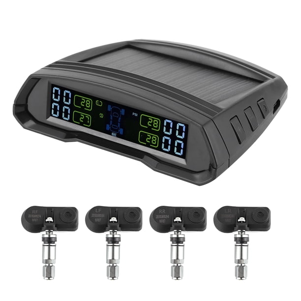 Aqxreight - Sensor de presión de neumáticos Monitor inalámbrico de alarma de presión de neumáticos Sensor de pantalla LCD digital TPMS de energía solar / USB ANGGREK Otros