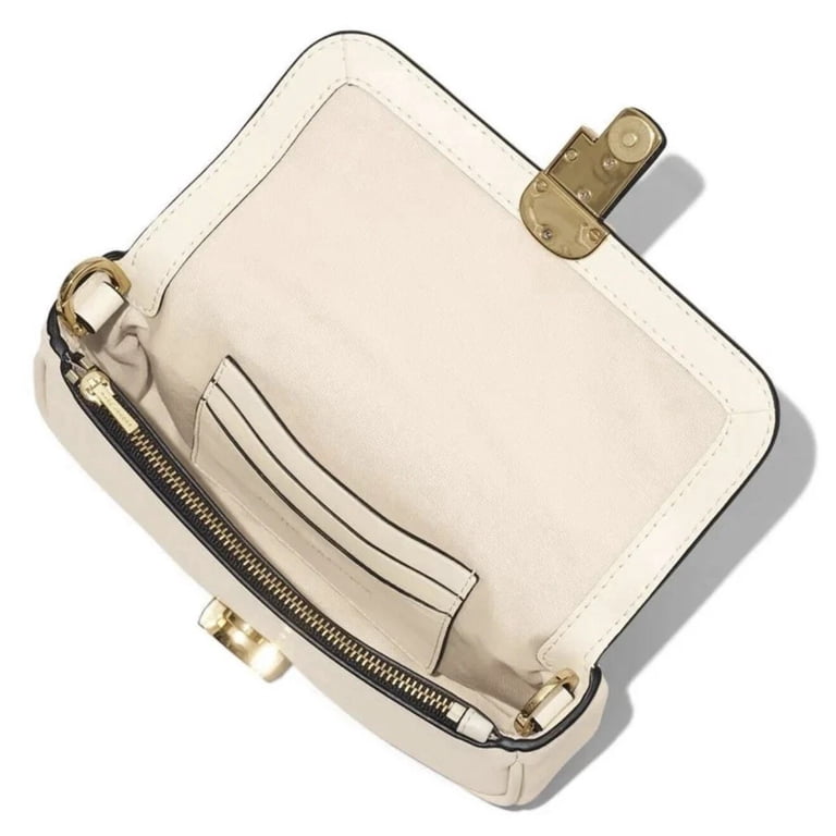 Marc Jacobs J Marc Mini Cloud White Shoulder Bag with Logo Buckle