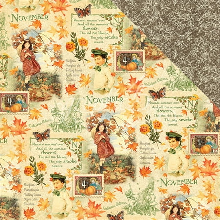 Children's Hour Double-Sided Cardstock 12"X12"-November Montage