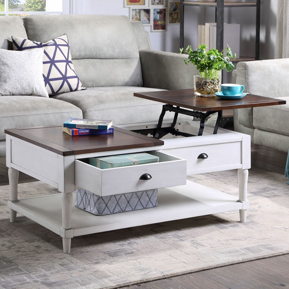 Lowestbest Wood Coffee Table Lift Top with 1 Drawer and ...
