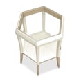 thumbnail image 5 of Michael Amini La Rachelle Hexagon Accent Table with Glass Top - Champagne Ivory, 5 of 8