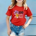 thumbnail image 2 of TZEWGL Tees For Girl Boy Solid Color Letter Printed Round Neck Short Sleeved Blouse For Toddlers size 8-9T, 2 of 4