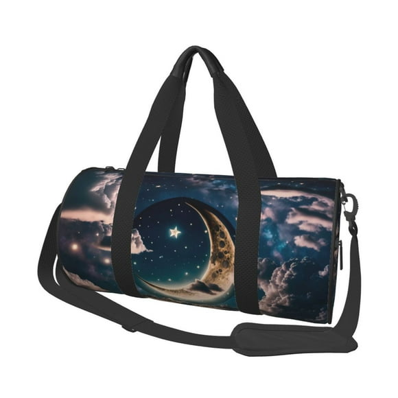 Easygdp Artistic Starry Sky Moon Book Bolsa de Viaje, Bolsa de Mano, Bolsa de Gimnasio, Bolsa de Equipaje para Viaje