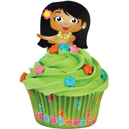 Hawaiian Luau 'Hula Beach Party' Cupcake Decorating Kit (48pc)
