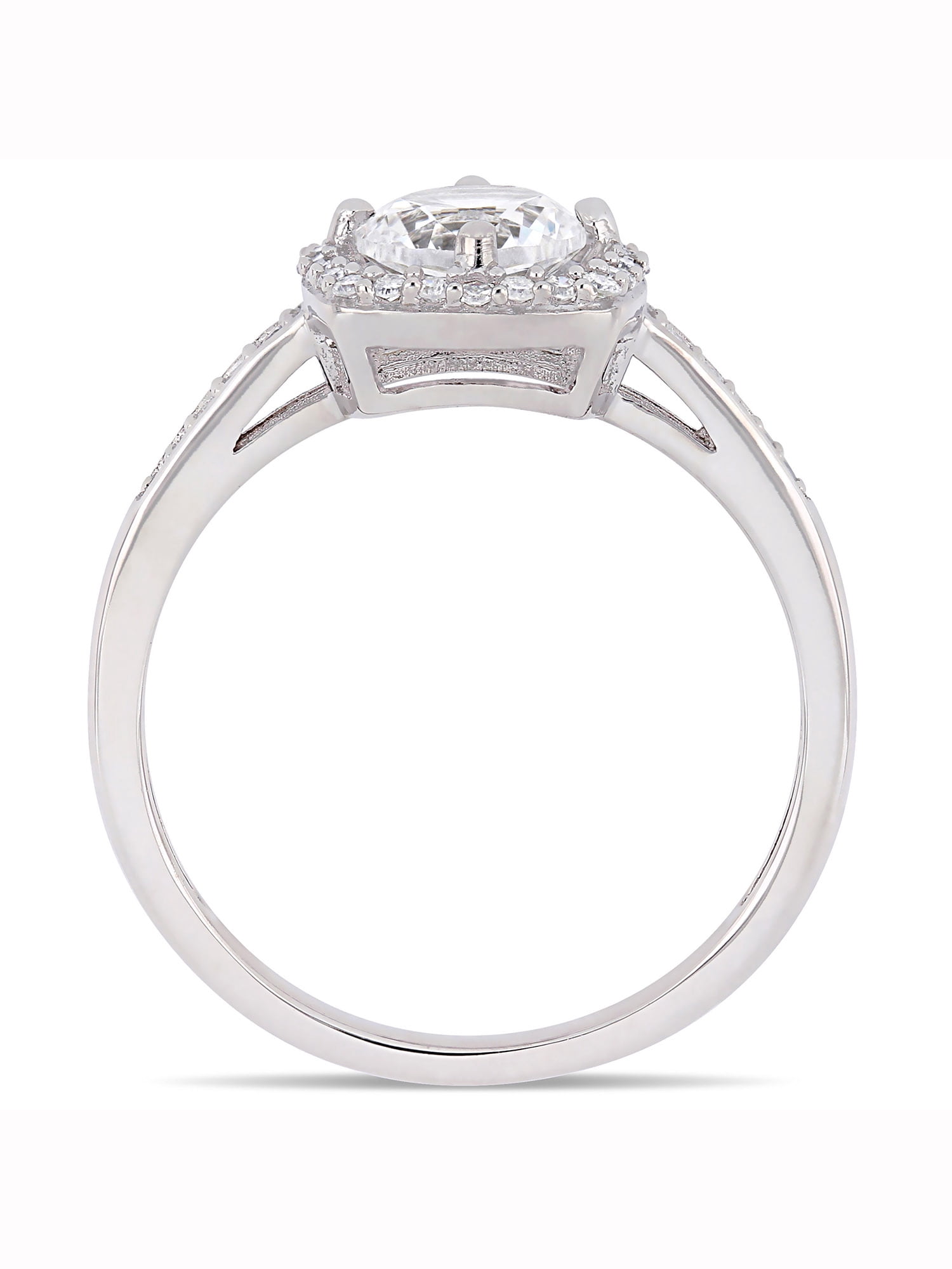 Everly Women's Created Sapphire and Diamond 10k White Gold Ring