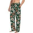 thumbnail image 3 of Kdxio Lilies Flowers Print Men's Sleep Pajama Pant Lounge Pants with Pockets, 3 of 8