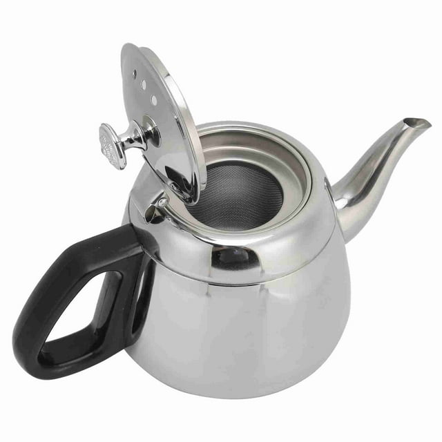 Tetera Superior de Estufa de Acero inoxidable, Cafetera Con Filtro, Hervidor de Agua Caliente Anticorrosión de 1,5 L y 2L