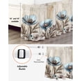 thumbnail image 3 of Blue Broccoli Bed Skirt King Size 16" Drop Rustic Farmhouse Floral Retro Brown Plant Ruffled Wrap Around Bed Skirts Adjustable Elastic Bedskirt Dust Ruffle for King Size Bed, 3 of 7