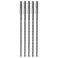 thumbnail image 1 of 5PCS Impact Drill Bits with Carbide Tip Rotary Hammer Bit 2 Flute Spiral Bits for Brick Concrete 210mm 6mm / 0.24in, 1 of 5