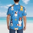 thumbnail image 5 of Salouo Cute Dogs for Hawaiian Shirt for Men,Summer Beach Casual Short Sleeve Button Down Shirts Men's Regular-Fit Short-Sleeve Print Shirt -Large, 5 of 6