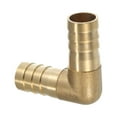 thumbnail image 6 of Unique Bargains 14mm 0.55" Brass Car Barb Hose Fitting L Shape 2 Way Connector for Joiner Air Water Fuel Gas, 6 of 6