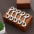 thumbnail image 2 of 5pcs Zinc Alloy Double End Bolt Snap Hook Practical Double Ended Snaps Diving Clips Key Ring Silver, 2 of 7